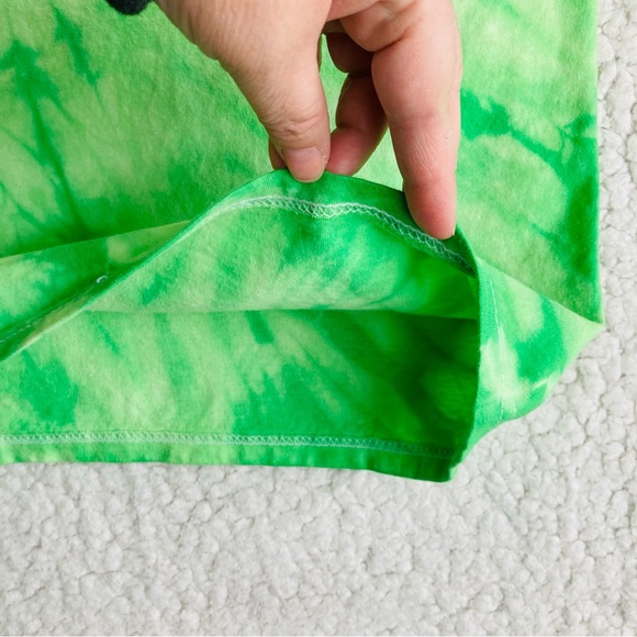 Hanes Sharky's Panama City green tie dye graphic short sleeve tee, Sz L - Picture 14 of 15